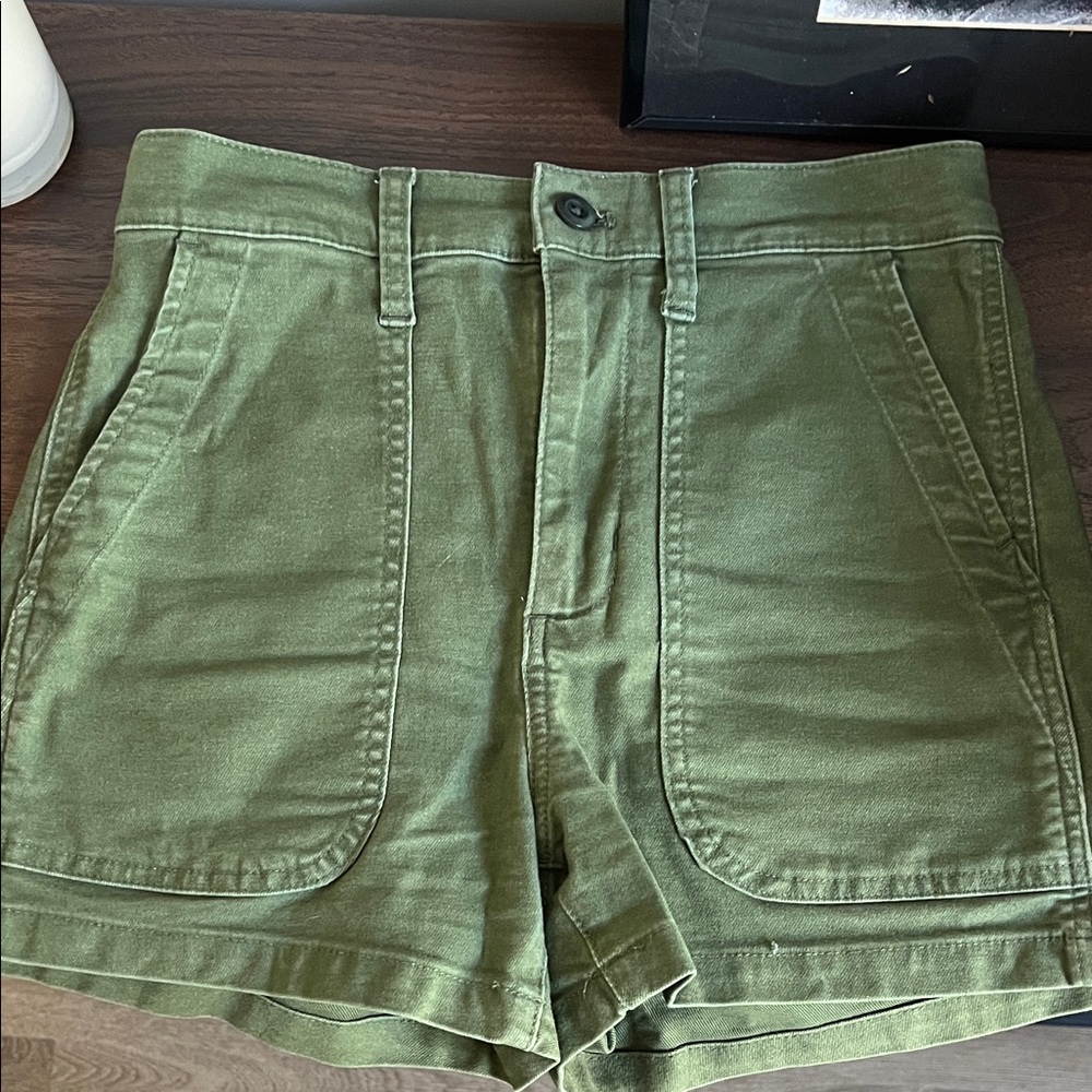 Madewell High Waist Green Women's Shorts